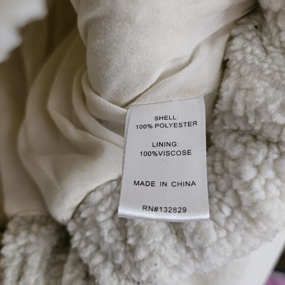 LPA x Revolve Quinn Pullover Jacket XXS Ivory Sherpa Quarter Zip Cozy - Picture 4 of 10